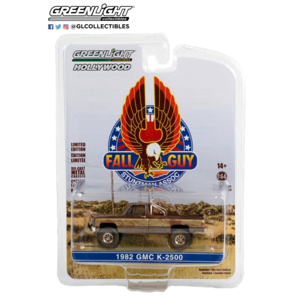 Available to Order – Hollywood Special Edition Fall Guy Stuntman - 1982 Gmc K-2500 Sierra Grande Wideside (dirty Version) 1:64 GreenLight Model (GL44965-F)