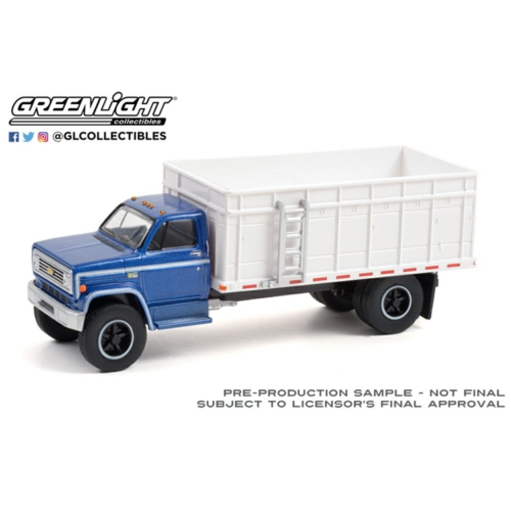 THIS ITEM IS AVAILABLE TO ORDER FROM OUR SUPPLIER - 1:64 GREENLIGHT GL45130-A S.D. TRUCKS SERIES 13 1980 CHEVROLET C-70 GRAIN TRUCK BLUE POLY CAB WITH WHITE BED SOLID PACK