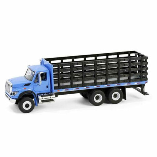 THIS ITEM IS AVAILABLE TO ORDER FROM OUR SUPPLIER - 1:64 GREENLIGHT GL45190-B S.D. TRUCKS SERIES 19- 2018 INTERNATIONAL WORKSTAR PLATFORM STAKE - BLUE