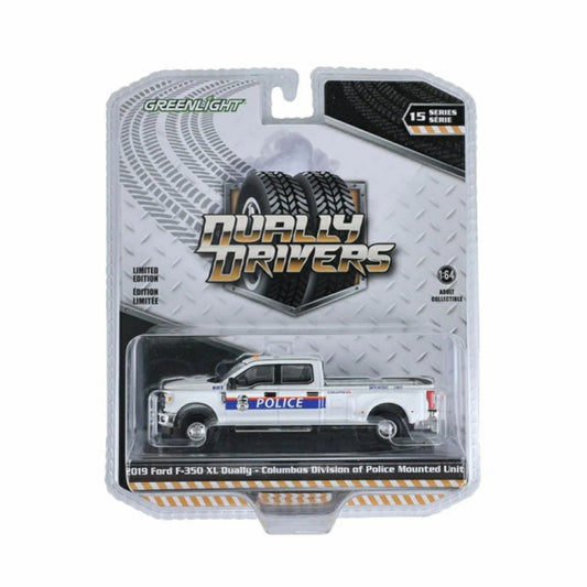 THIS ITEM IS AVAILABLE TO ORDER FROM OUR SUPPLIER - 1:64 GREENLIGHT GL46150-E DUALLY DRIVERS SERIES 15 - 2019 FORD F-350 XL DUALLY COLUMBUS DIVISION OF POLICE MOUNTED UNIT, COLUMBUS, OH