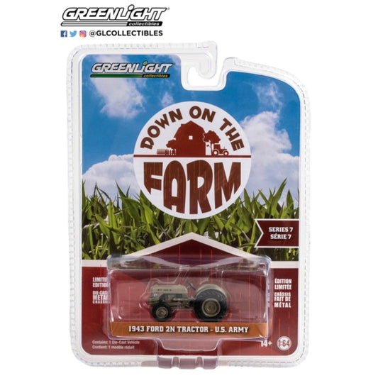 THIS ITEM IS AVAILABLE TO ORDER FROM OUR SUPPLIER - 1:64 GREENLIGHT GL48070-A DOWN ON THE FARM SERIES 7 1943 FORD 2N TRACTOR US ARMY