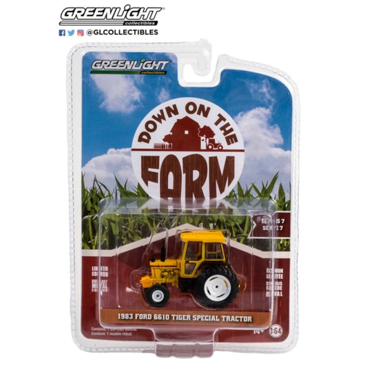 THIS ITEM IS AVAILABLE TO ORDER FROM OUR SUPPLIER - 1:64 GREENLIGHT GL48070-D DOWN ON THE FARM SERIES 7 1983 FORD 6610 TIGER SPECIAL TRACTOR YELLOW