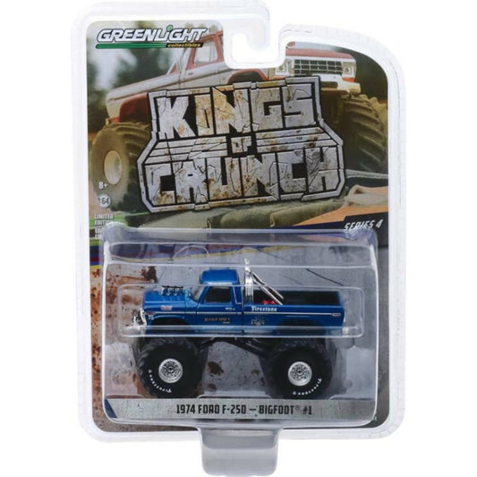 THIS ITEM IS AVAILABLE TO ORDER FROM OUR SUPPLIER - 1:64 GREENLIGHT GL49040-A BIGFOOT NO.1 1974 FORD F-250 MONSTER TRUCK (CLEAN VERSION WITH 66 INCH TIRES) SOLID PACK