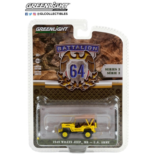 THIS ITEM IS AVAILABLE TO ORDER FROM OUR SUPPLIER - 1:64 GREENLIGHT GL61030-C BATTALION 64 SERIES 3 1949 WILLYS JEEP MB 545TH MILITARY POLICE COMPANY CAMP DRAKE JAPAN TRAINING CAMP