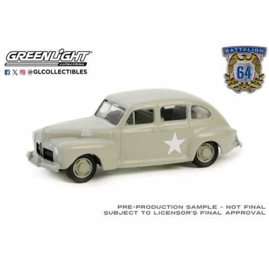 THIS ITEM IS AVAILABLE TO ORDER FROM OUR SUPPLIER - 1:64 GREENLIGHT GL61040-A BATTALION 64 SERIES 4 - 1942 FORD FORDOR DELUXE ARMY STAFF CAR