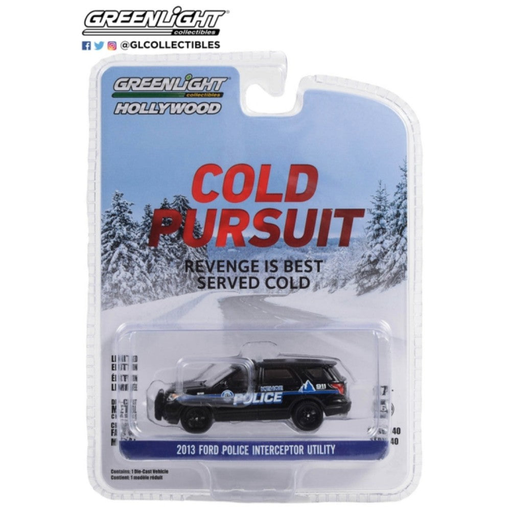THIS ITEM IS AVAILABLE TO ORDER FROM OUR SUPPLIER - 1:64 GREENLIGHT GL62010-F HOLLYWOOD SERIES 40 -COLD PURSUIT (2019) - 2013 FORD POLICE INTERCEPTOR UTILITY - KEHOE POLICE DEPARTMENT, KEHOE, COLORADO SOLID PACK