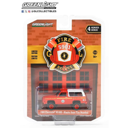 THIS ITEM IS AVAILABLE TO ORDER FROM OUR SUPPLIER - 1:64 GREENLIGHT GL67050-D FIRE AND RESCUE SERIES 4 - 1984 CHEVROLET M1009 ALASKA STATE FIRE MARSHAL