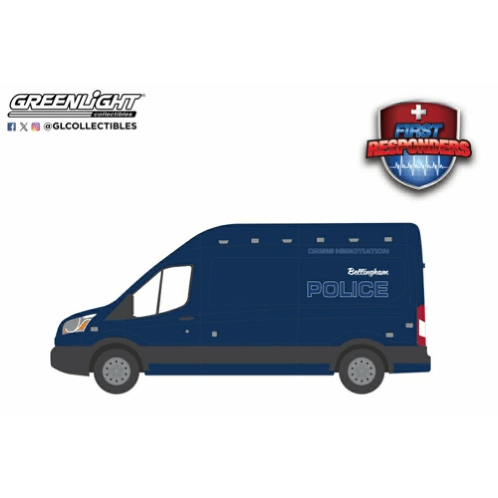 THIS ITEM IS AVAILABLE TO ORDER FROM OUR SUPPLIER - 1:64 GREENLIGHT GL67060-D FIRST RESPONDERS SERIES 2 - 2020 FORD TRANSIT LWB HIGH ROOF - BELLINGHAM CRISIS NEGOTIATION TEAM, BELLINGHAM, WASHINGTON