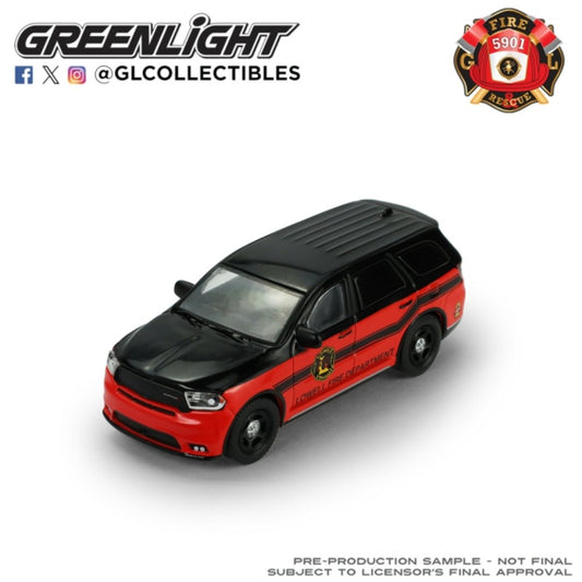 Available to Order – Fire and Rescue Series 4 - Dodge Durango 2019 - Arkansas, Lowell Fire Department 1:64 GreenLight Model (GL67070-C)