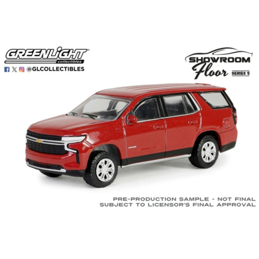 THIS ITEM IS AVAILABLE TO ORDER FROM OUR SUPPLIER - 1:64 GREENLIGHT GL68050-D SHOWROOM FLOOR SERIES 5 - 2023 CHEVROLET TAHOE LS - RADIANT RED SOLID PACK