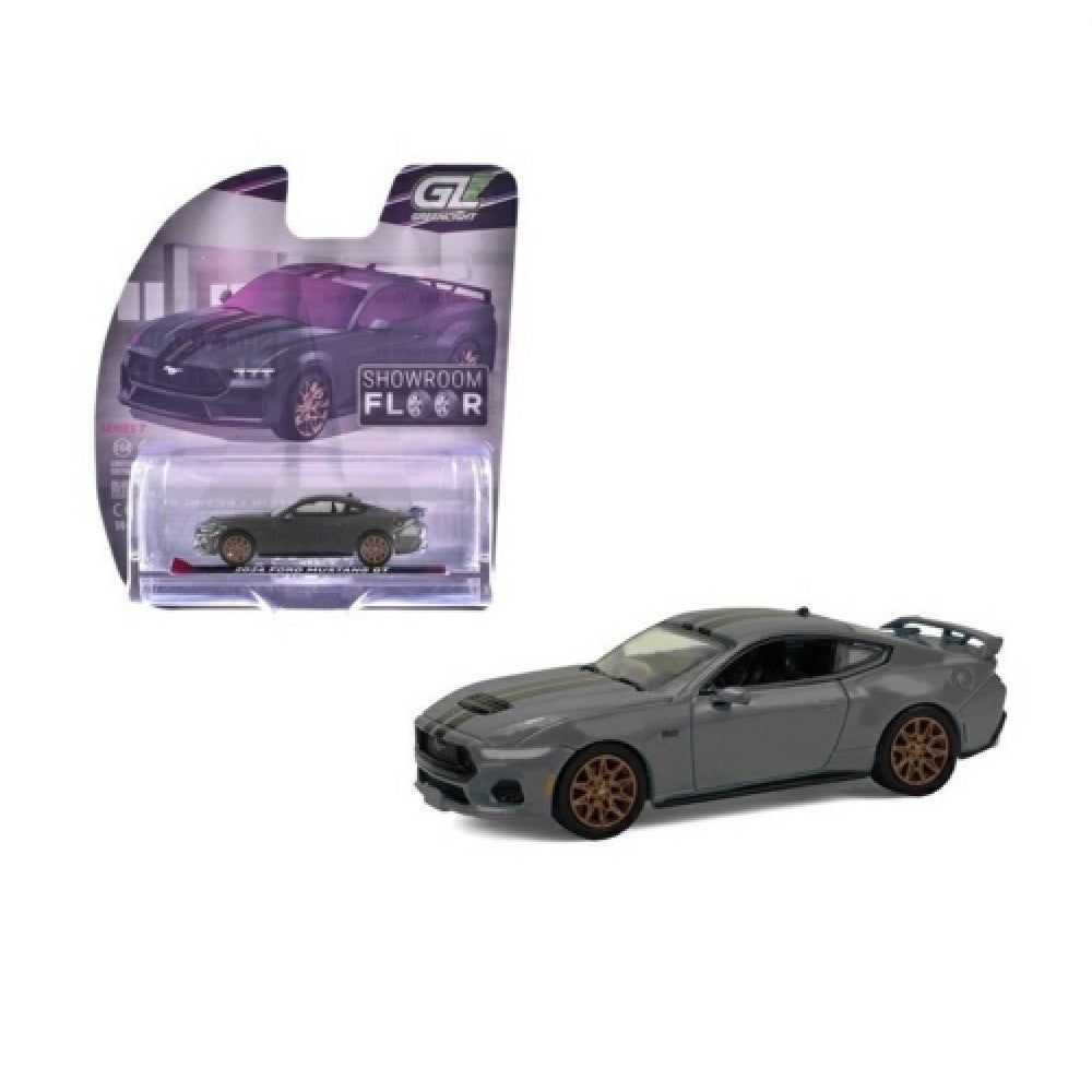 Available to Order – Auto Mall Series 7 - 2024 Ford Mustang Gt - Dark Matter Gray - Bronze Appearance 1:64 GreenLight Model (GL68070-B)