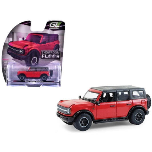 THIS ITEM IS AVAILABLE TO ORDER FROM OUR SUPPLIER - 1:64 GREENLIGHT GL68070-C SHOWROOM FLOOR SERIES 7 - 2024 FORD BRONCO 4-DOOR BADLANDS - HOT PEPPER RED METALLIC
