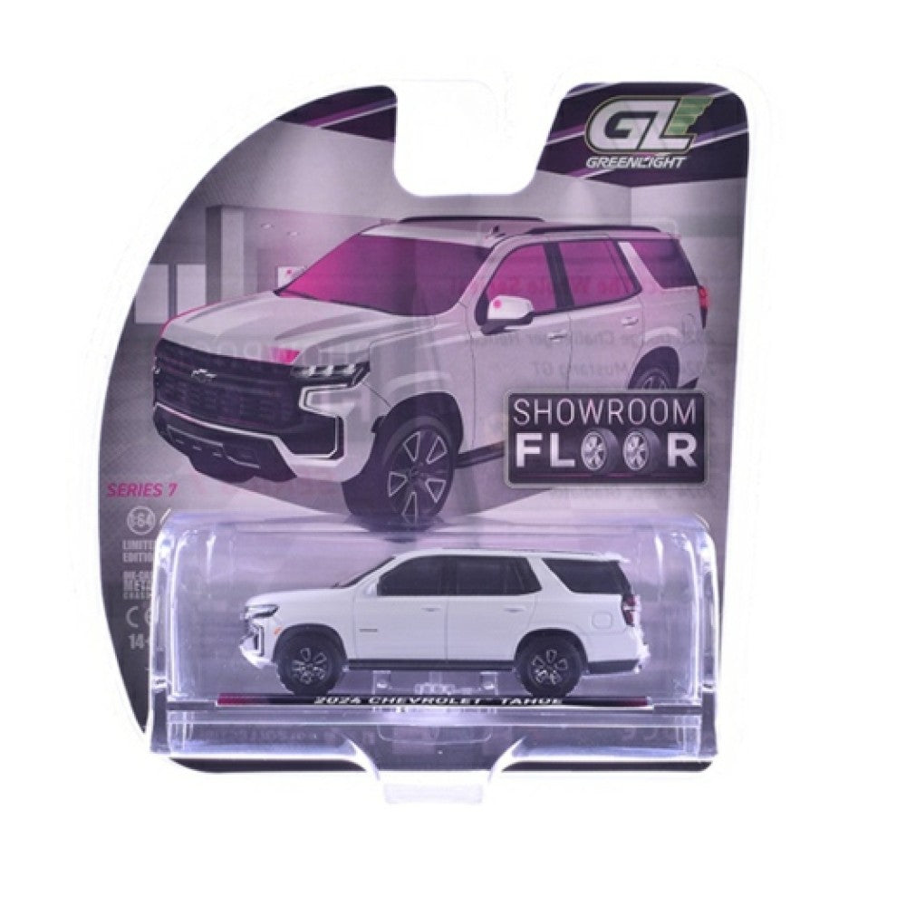 THIS ITEM IS AVAILABLE TO ORDER FROM OUR SUPPLIER - 1:64 GREENLIGHT GL68070-E SHOWROOM FLOOR SERIES 7 - 2024 CHEVROLET TAHOE - SUMMIT WHITE