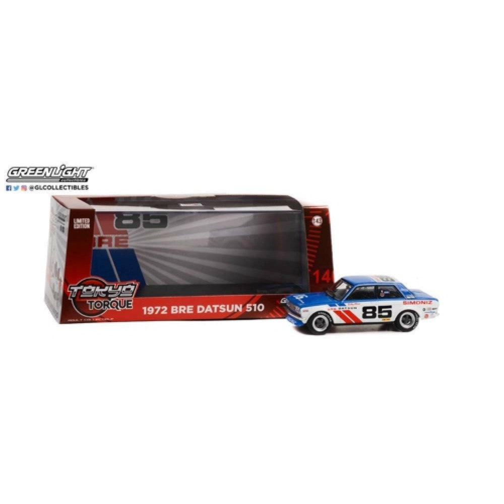 1:43 GREENLIGHT GL86346 TOKYO TORQUE 1972 BRE DATSUN 510 #68 - GUEST CAR PETER GREGG