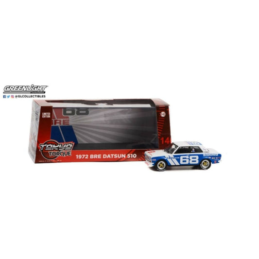 1972 BRE Datsun 510 #68 Guest Car Peter Gregg Tokyo Torque 1:43 GreenLight Model Car