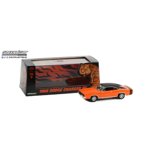 THIS ITEM IS AVAILABLE TO ORDER FROM OUR SUPPLIER - 1:43 GREENLIGHT GL86354 1968 DODGE BENGAL CHARGER R/T ORANGE/BLACK STRIPES TOM KNEER DODGE CINCINNATI OHIO 1 OF 50 PRODUCED (HOBBY EXCLUSIVE)