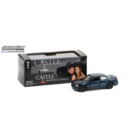 THIS ITEM IS AVAILABLE TO ORDER FROM OUR SUPPLIER - 1:43 GREENLIGHT GL86604 CASTLE (2009-16 TV SERIES) DETECTIVE KATE BECKETTS 2006 DODGE CHARGER MIDNIGHT BLUE PEARLCOAT