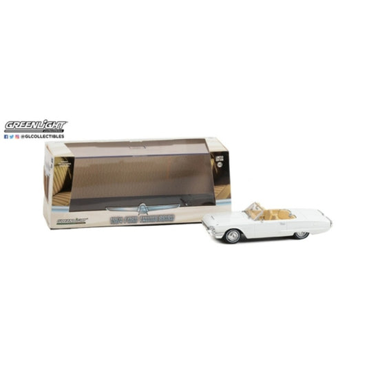 THIS ITEM IS AVAILABLE TO ORDER FROM OUR SUPPLIER - 1:43 GREENLIGHT GL86625 1964 FORD THUNDERBIRD CONVERTIBLE WIMBLEDON WHITE