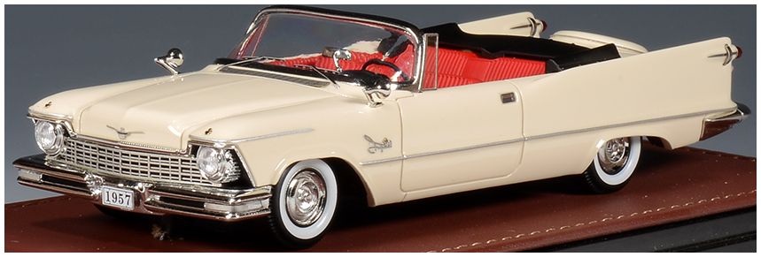Available to Order – Imperial Crown Convertible Desert Beige Open Roof (Single Headlight) 1957 1:43 (GLM 132201)