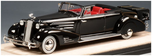 Cadillac 452D V16 Victoria Black Cabrio Coupe Open Roof 1934 1:43 – diecast model
