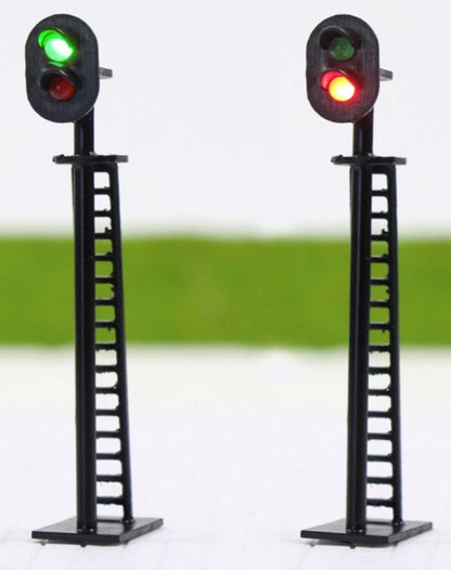 Gauge 2 Aspect Signal Pairs Red/Green 1:76 – diecast model