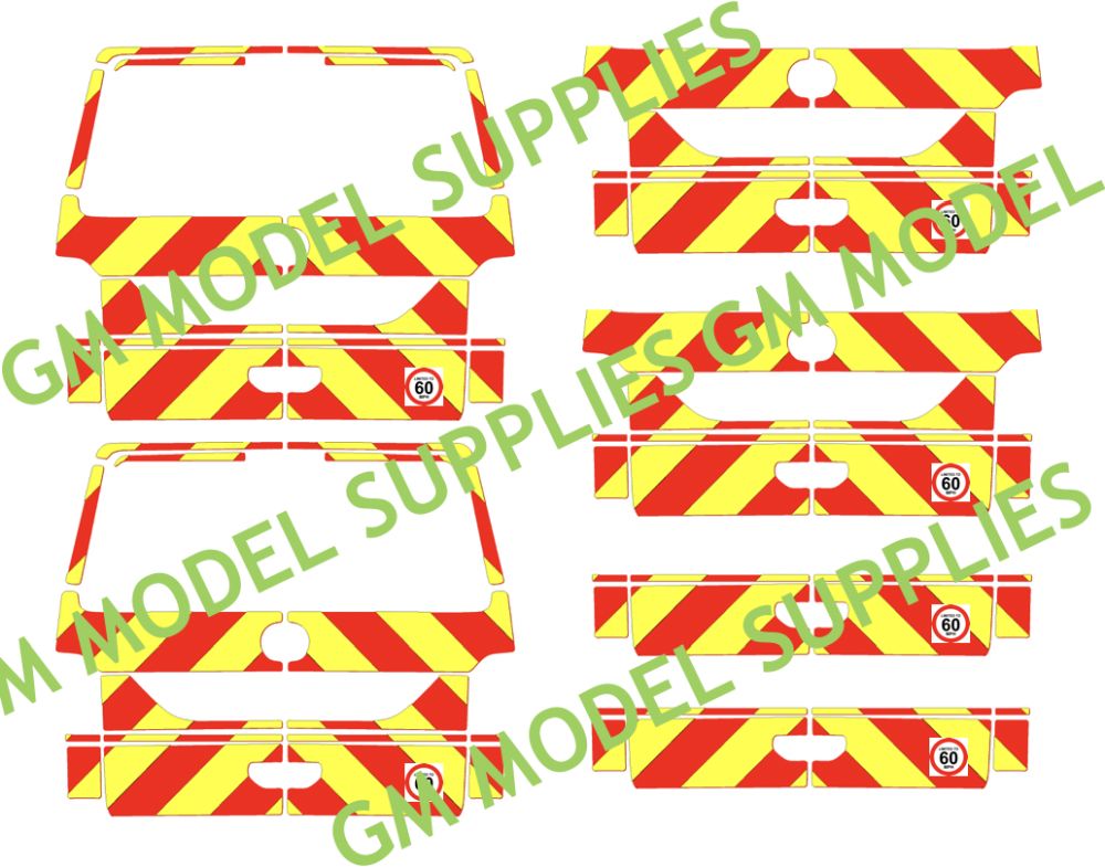 Available To Order – VW T5 Decal Conversion Kit 'Rear Chevrons' 1:76 (GMS D021)