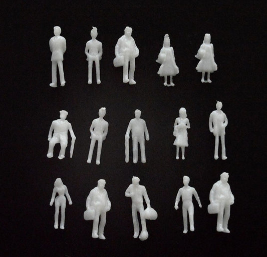 Available To Order – Architecture Plain White Figures - 50pcs 1:100 (GMS F007)