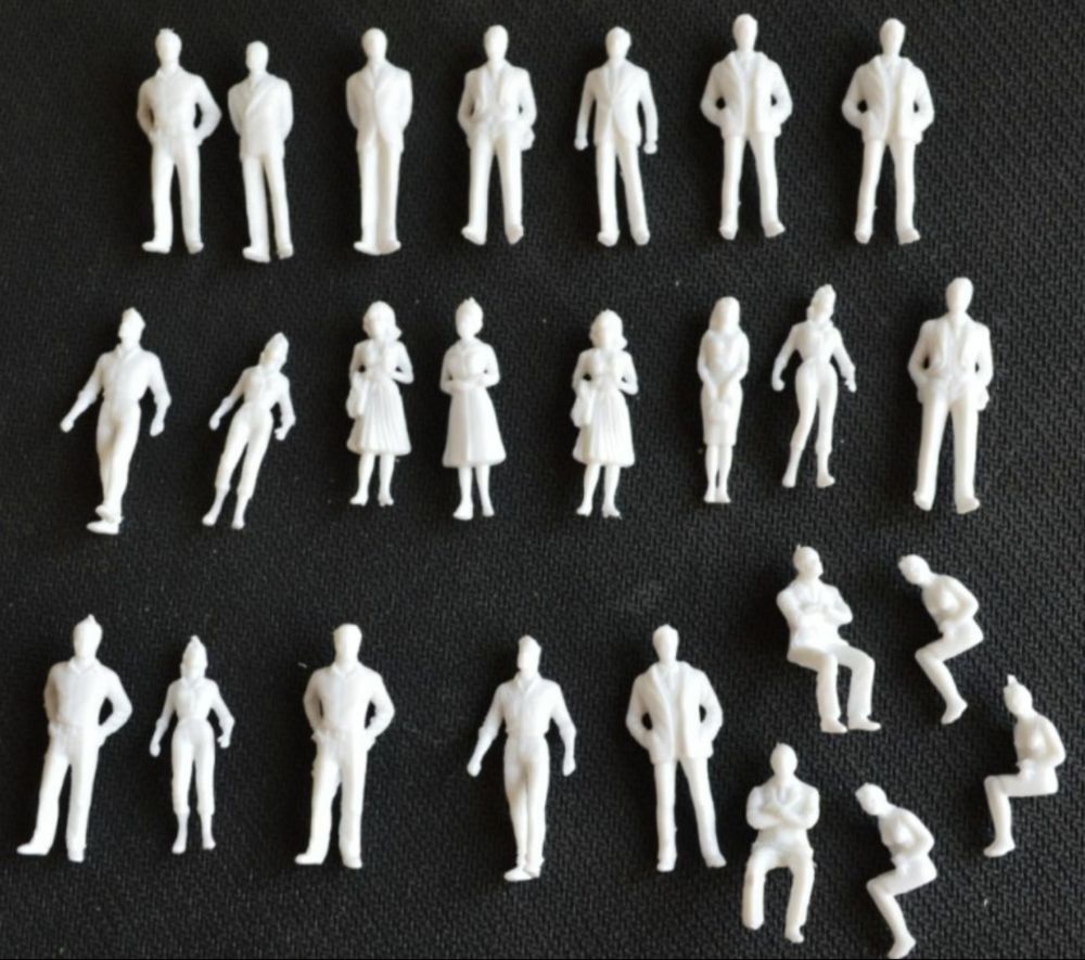 Available To Order – Architecture Plain White Figures - 25pcs 1:50 (GMS F012)