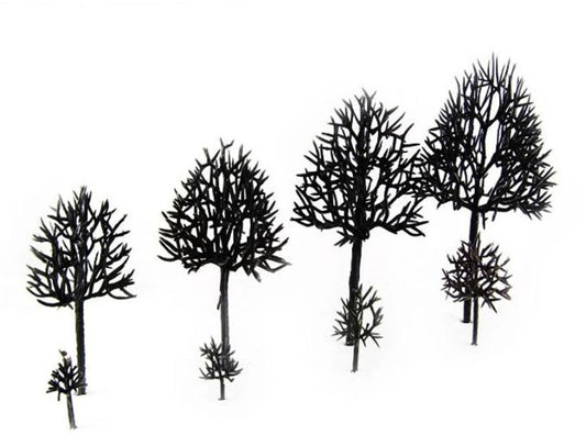 Plastic Tree Armatures 5's Black 7cm 7CM GM Model Supplies Model