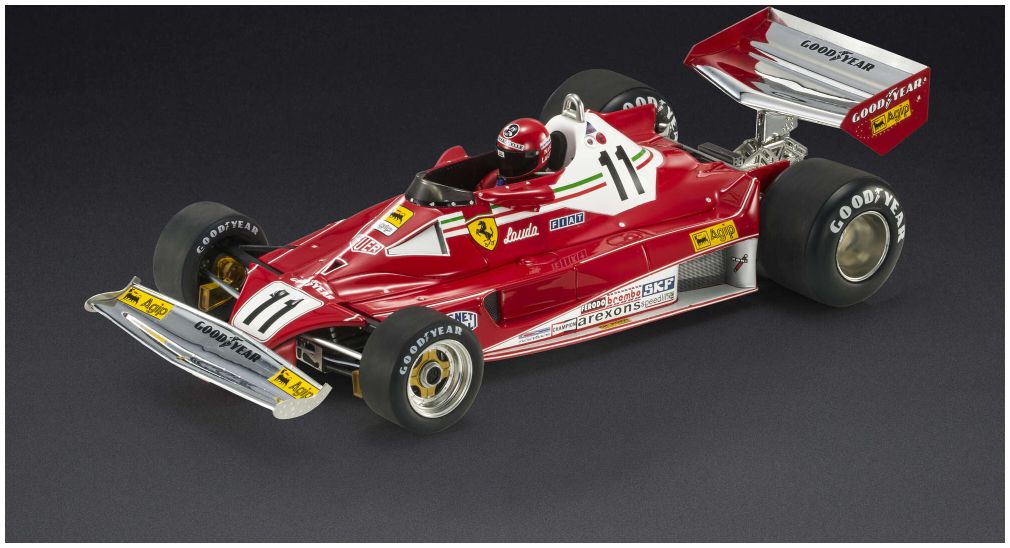 Available to Order – Ferrari 312 T2 #11 Niki Lauda Second Place Monaco GP 1977 (driver Figure) 1:18 GP Replicas Model (GPR 014JF)