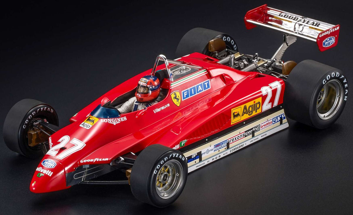 Available To Order – Ferrari 126C2 1982 #27 Gilles Villeneuve 2nd San Marino GP 1982 w/Driver 1:12 GP Replicas Model (GPR 1210HWD)