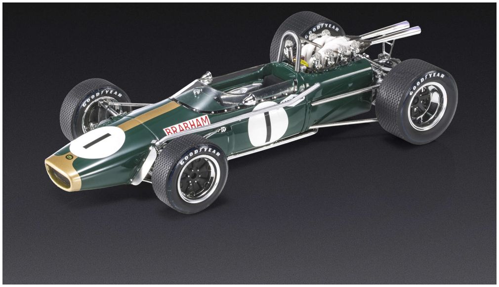 Available To Order – Brabham BT24 #1 Jack Brabham 2nd Mexico GP 1967 1:18 (GPR 122A)