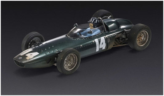 Available To Order – BRM P57 #14 Graham Hill Winner Italy GP1962 Dirty Version w/Figure 1:18 (GPR 124BWDD)