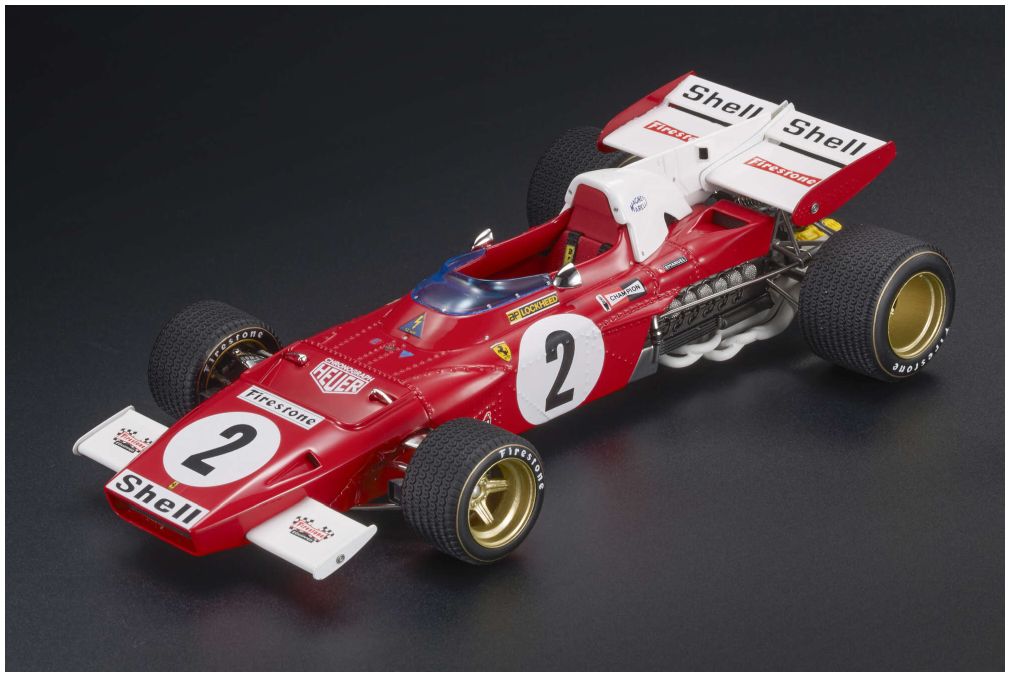 Available To Order – Ferrari 312 B2 1971 #2 Jacky Ickx Pole Fastest Lap/Winner Dutch GP Zandvoort 1:18 (GPR 179A)