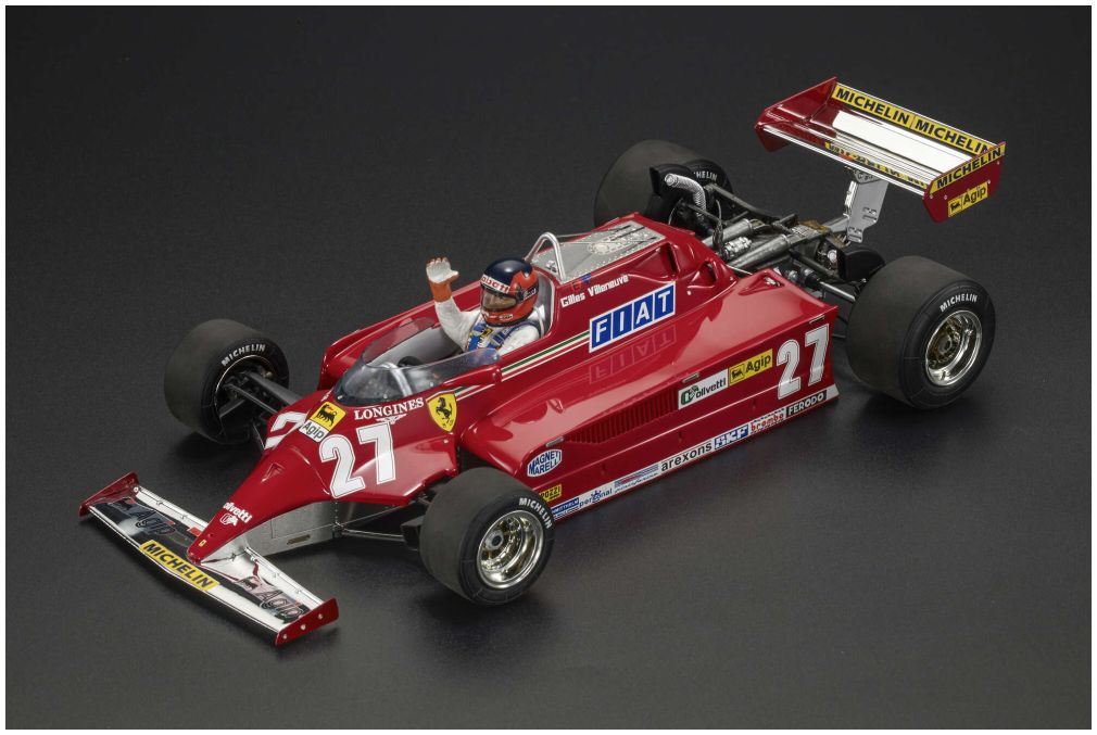 Available To Order – Ferrari 126 CK #27 G. Villeneuve GP Winner Monaco 1981 w/Driver (Arms Raised) 1:18 GP Replicas Model (GPR GV05)