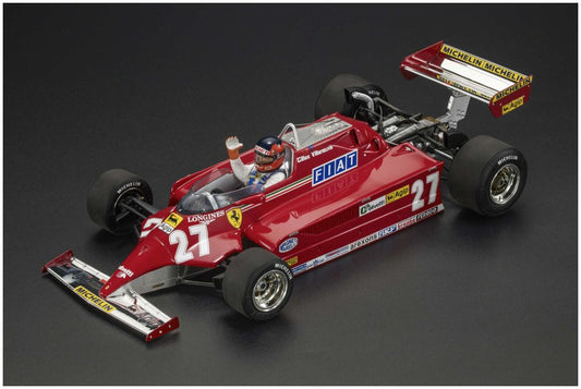 Available To Order – Ferrari 126 CK #27 G. Villeneuve GP Winner Monaco 1981 w/Driver (Arms Raised) 1:18 GP Replicas Model (GPR GV05)