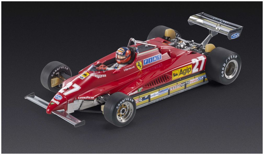 Available To Order – Ferrari 126 C2 #27 G.Villeneuve Zolder GP 1982 w/Front Wing and Figure (250pcs) 1:18 GP Replicas Model (GPR GV07)