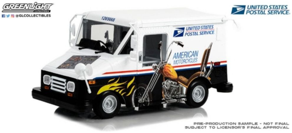 Available to Order – USPS Long Life Postal Delivery Vehicle American Motorcycles Stamps 1:18 (GRE 13643)