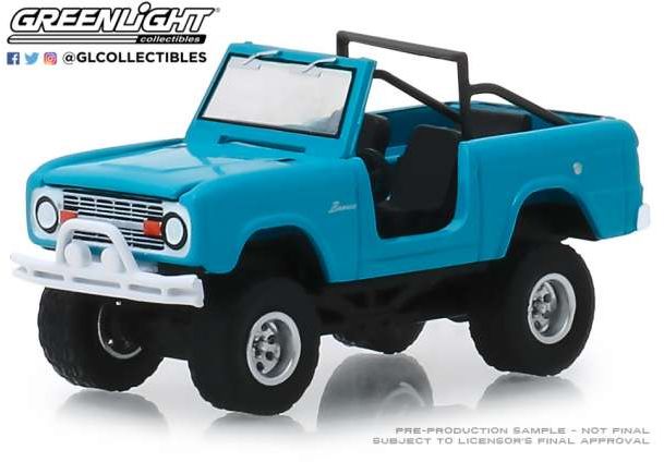 Ford Bronco Doors Removed All Terrain Seri es 8 teal 1967 1:64 – diecast model