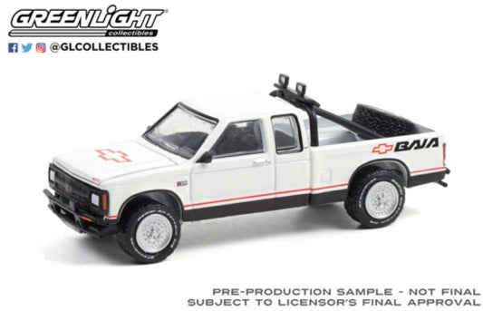 Chevrolet S-10 Baja Extended Cab '91 White 1:64 – diecast model