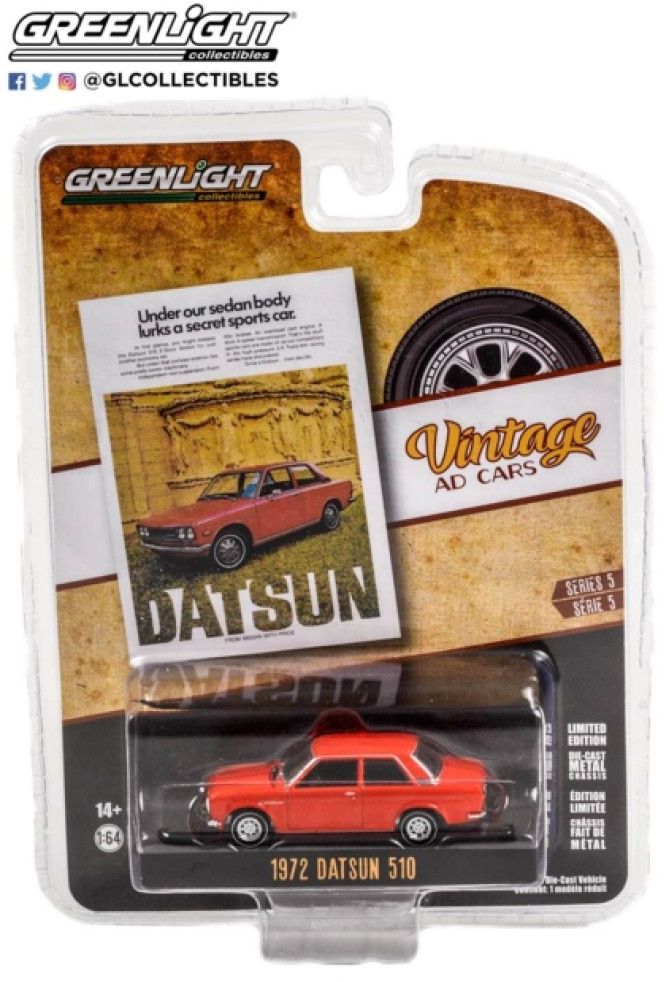 Available To Order – Datsun 510 1972 Under Our Sedan Body Lurks a Secret Sports Car 1:64 (GRE 39080C)