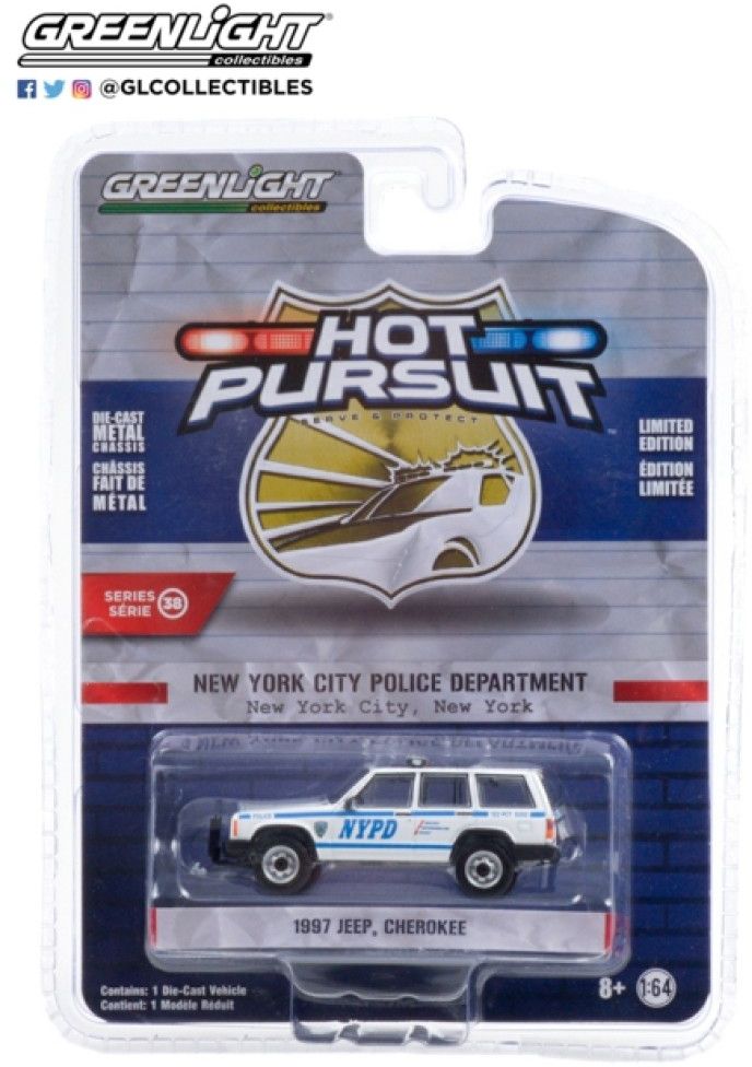Available to Order – Jeep Cherokee NYPD 1997 1:64 (GRE 42960C)