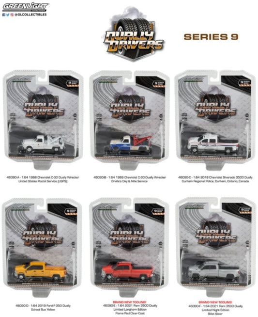 Dually Drivers Series 9 6-Truck Set 12pcs Asst 1:64 GreenLight Model