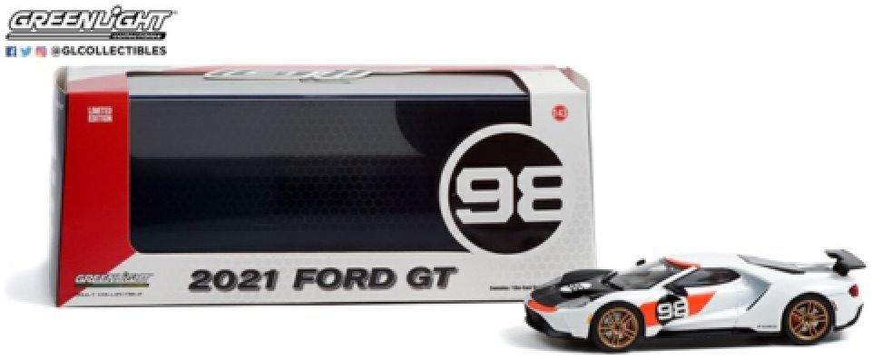 Ford GT 2021 #98 Heritage Collection K.Miles/L.Ruby 1966 24hrs Daytona MKII 1:43 GreenLight Model