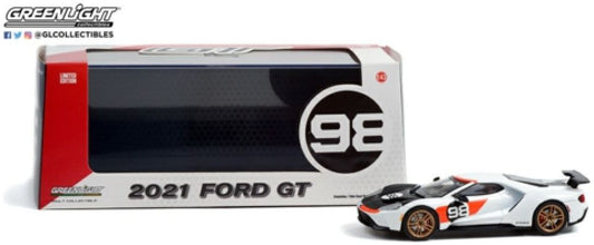 Ford GT 2021 #98 Heritage Collection K.Miles/L.Ruby 1966 24hrs Daytona MKII 1:43 GreenLight Model