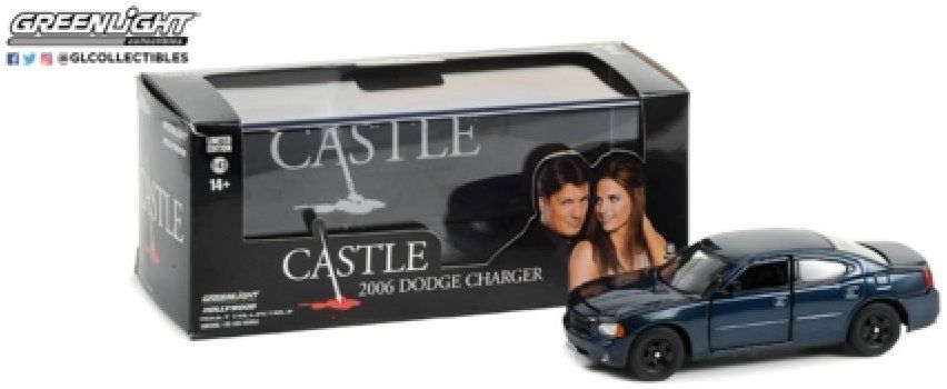 Dodge Charger Blue Pearlcoat 'Castle' Detective Kate Becketts 2006 1:43 GreenLight Model