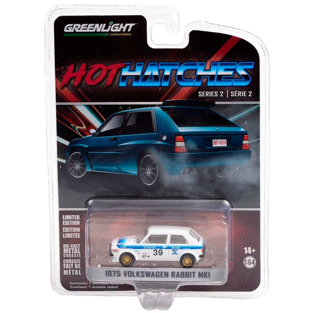1975 Volkswagen Rabbit MK1 #39 Hot Hatches Series 2 1:64 GreenLight Model Car (63020-B)