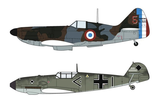 Available To Order – Dewoitine D.520 + Messerschmitt Bf109E 'Battle of France' 1:72 (HAS 02332)