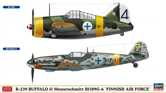 Available To Order – B-239 & BF109G-6 Finnish Air Force - Combo 1:72 (HAS 2279)