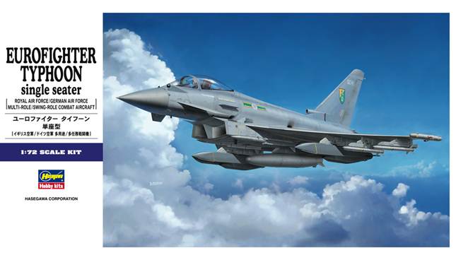 Available To Order – Eurofighter Typhoon Single Seater Kit 1:72 Hasegawa Model (HAS E40)